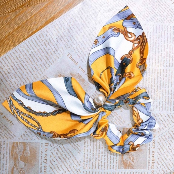 Accessories - Yellow Satin Scrunchy